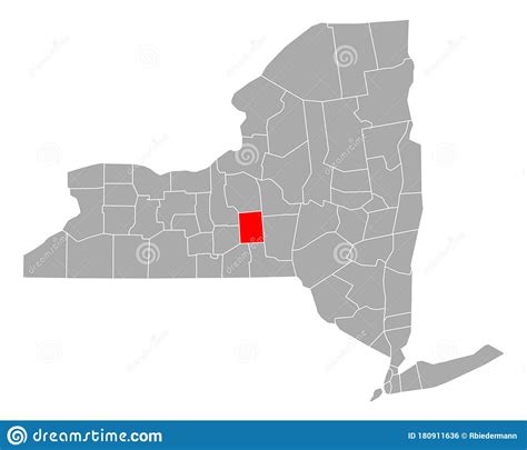 Map Of Cortland In New York Stock Vector Illustration Of County