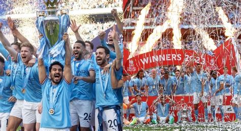 Manchester City Treble Man City On Verge Of Treble Triumph After Fa