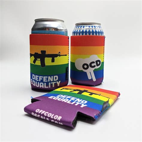 Defend Equality Pride Koozie® Offcolordecals