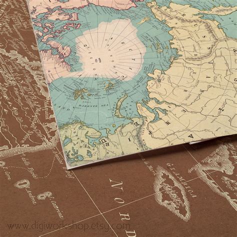 Vintage Maps Digital Paper Old Sea Maps With