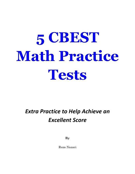 5 Cbest Math Practice Tests Extra Practice To Help Achieve An