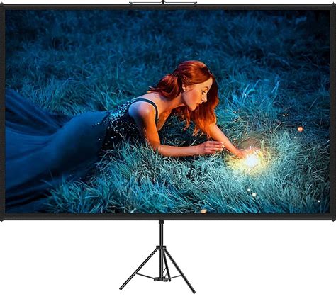 Vevor Tripod Projector Screen With Stand 100inch 4k Hd 169 Home Cinema