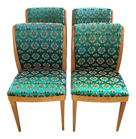 Mid-Century Upholstered Dining Chairs - Set of 4 | Chairish