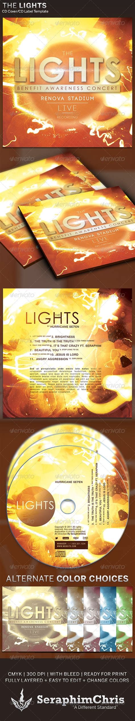 The Lights Cd Cover Artwork Template By Seraphimchris Graphicriver