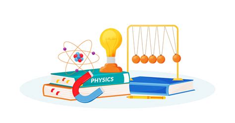 Physics flat concept vector illustration By ntl-studio | TheHungryJPEG.com