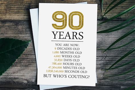 Happy 90th Birthday Card 90th Birthday T For Women Men 90 Etsy