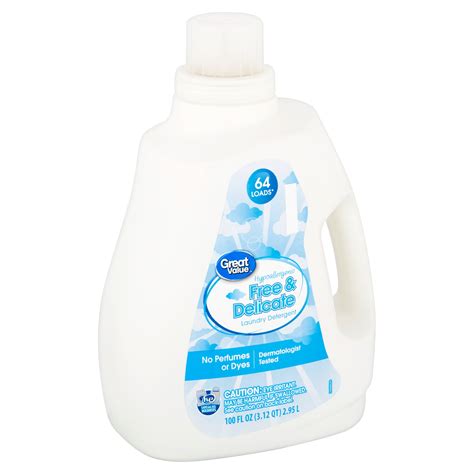 Great Value Hypoallergenic Free And Delicate Laundry Detergent 64 Loads