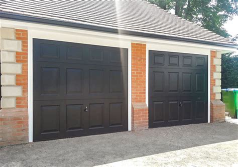 2x Garador Beaumont Retractable Up And Over Garage Doors Finished In Black