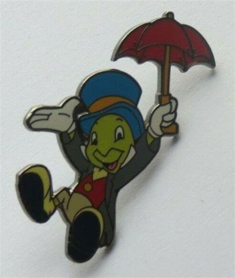 Disney Dlr Jiminy Cricket With Open Umbrella From Pinocchio Pin Ebay