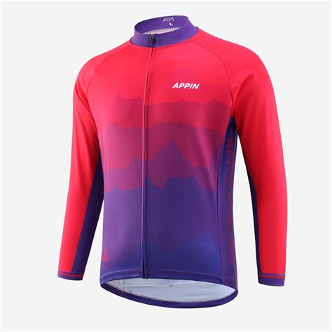 Mens Relaxed Fit Cycling Jersey Long Sleeve Appin Sports