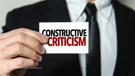 How To Handle Criticism And Use It Constructively Success Mystic