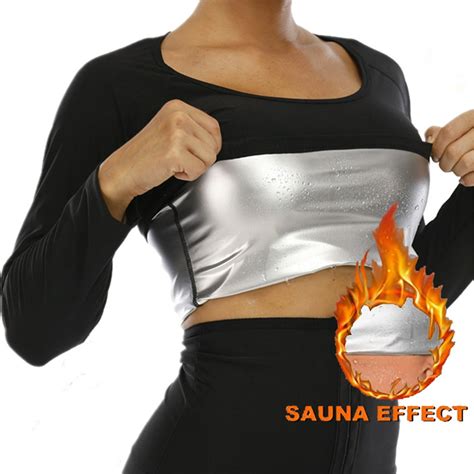 Lilvigor Sauna Suit For Women Weight Loss Sweat Suit Slim Fitness Clothes Long Sleeves Weight