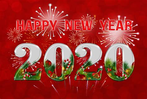 Happy New Year 2020 Red Background | Gallery Yopriceville - High ...