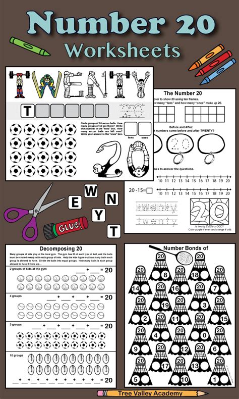 Free Printable Number 20 Math Worksheets For 1st Grade