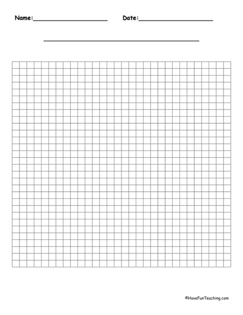 30 By 30 Blank Graph Paper Have Fun Teaching