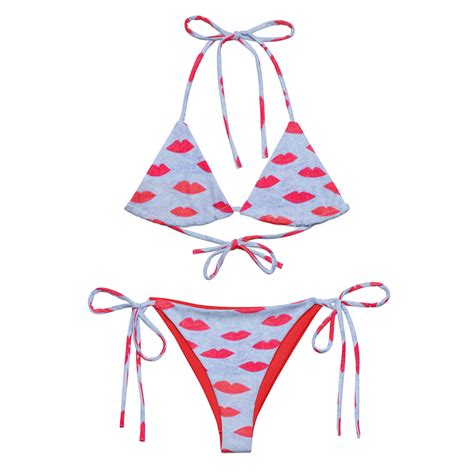 ♻️ Hot Lips Recycled String Bikini Mor Swimmy