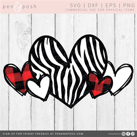 Zebra Plaid Heart Svg Zebra Heart Svg Animal Print Svg Etsy France