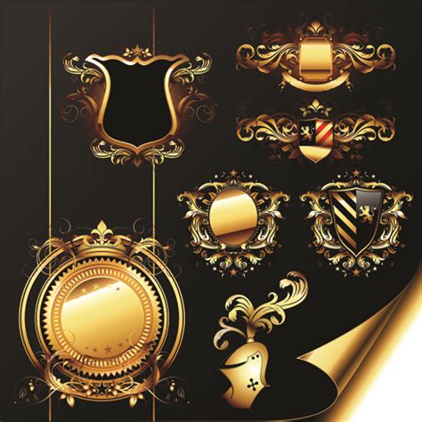 Minimum 5 chars required for search! luxurious Golden Heraldic with ornaments Vector 04 - Free ...