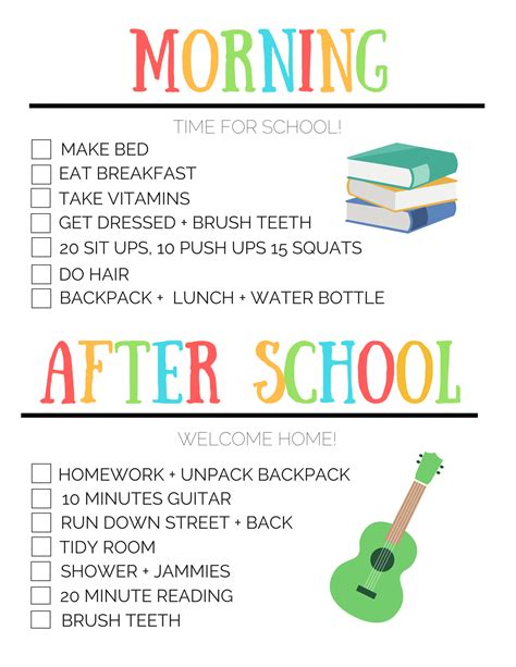 Before And After School Routine Andrea Bai
