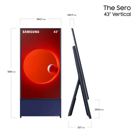 samsung 43 class lifestyle qled 4k uhd the sero series smart tv with remote 887276411507 ebay