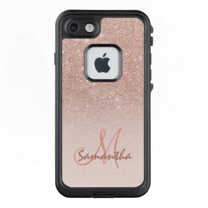 If you are looking for an excellent waterproof case that is going to look great on your rose gold iphone 6s plus, definitely check out the lifeproof nuud in. Modern faux rose gold ombre pink block monogram LifeProof ...