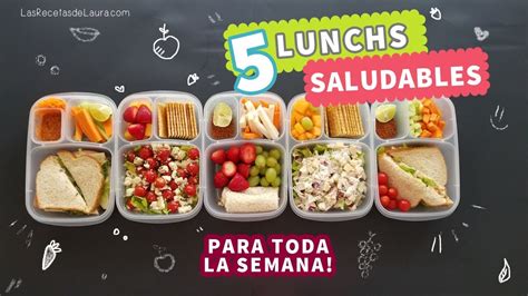 5 ideas de lunch para niños fÁcil y rápido back to school lunch ideas recetas saludables youtube