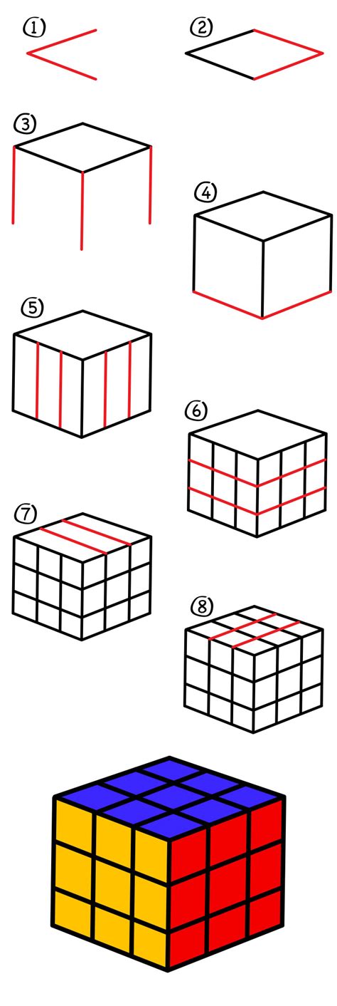 Https://tommynaija.com/draw/how To Draw A 3d Rubik S Cube