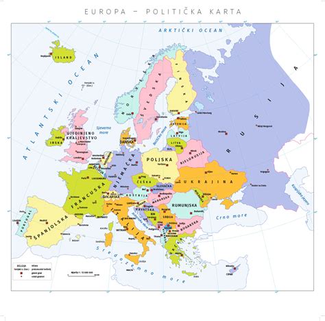 Geografska Karta Srednje Europe Karta