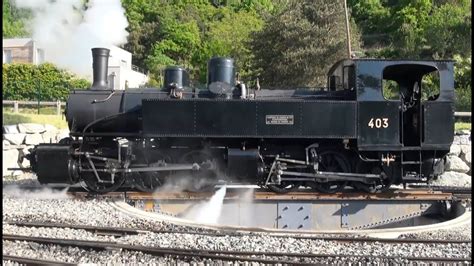 Historic Steam Locomotive Train Chemin De Fer Du Vivarais Ardeche