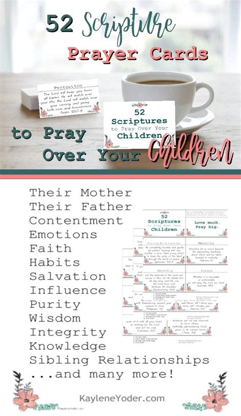 Scripture Prayer Cards To Pray Over Children Kaylene Yoder