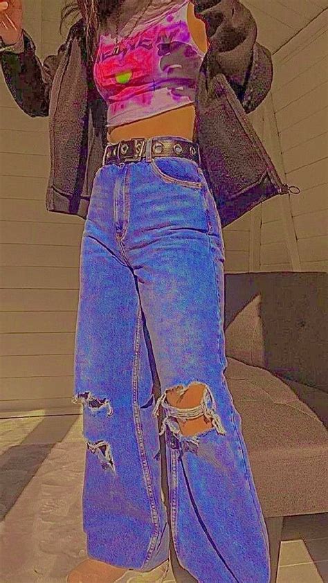 90s Denim Ripped Jeans Asos In 2021 Indie Fashion Cute Casual