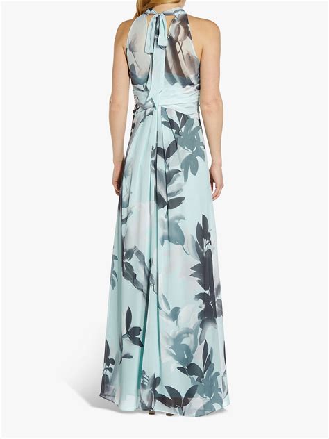 Adrianna Papell Floral Halterneck Gown Multi At John Lewis And Partners