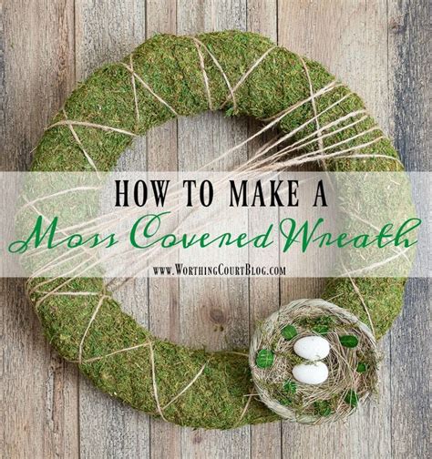 How To Make A Moss Covered Wreath Moss Wreath Diy Wreaths Diy