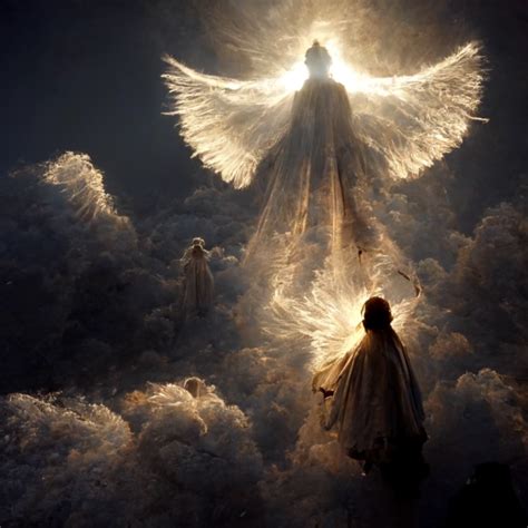 Angel Ascending From Heaven Photo Realistic Detailed Midjourney