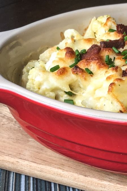 Cauliflower rice or riced cauliflower has been replacing tradtional rice in a lot of recipes over the last few years. KETO Cauliflower Au Gratin Recipe