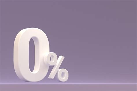 Premium Photo Zero Percentage Sign And Sale Discount On Red