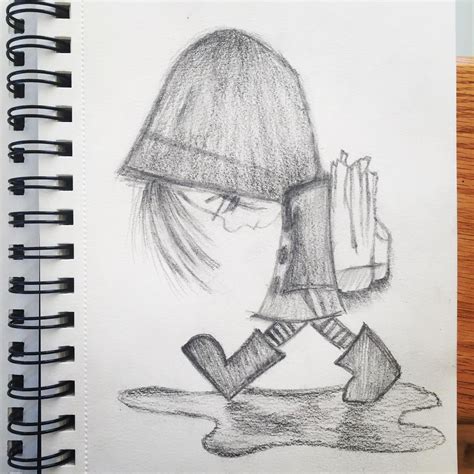 Pencil Drawing Girl In Rain Bestpencildrawing