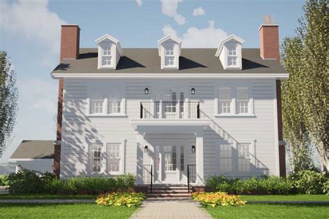 Center Hall Colonial House Plan Td Architectural Designs House Plans
