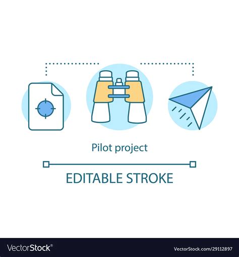 Pilot Project Concept Icon Royalty Free Vector Image