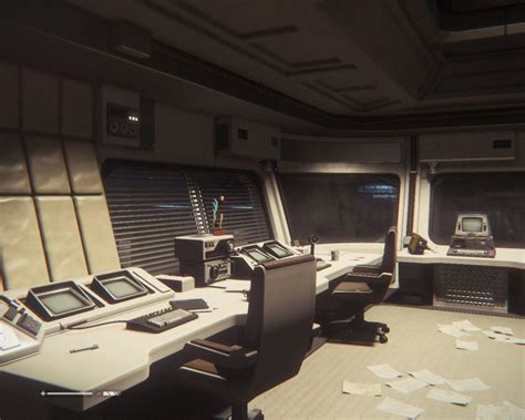 Alien Isolation Screenshot Spaceship Interior Retro Futurism