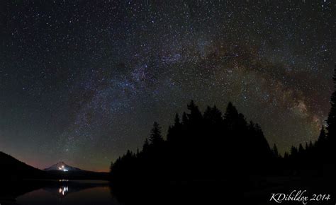 Milky Way Over Mt Hood And Trillium Lake Landscape And Rural Photos