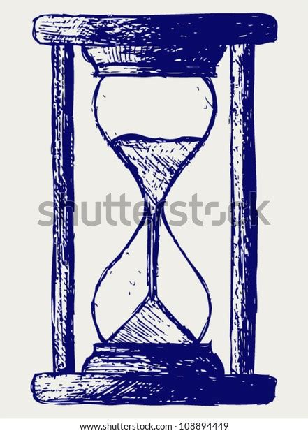 Hourglass Sketch Stock Vector Royalty Free 108894449