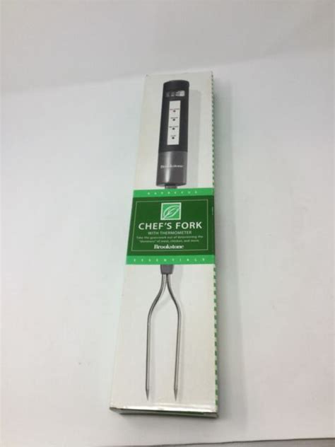 Brookstone Chefs Fork Plus With Thermometer Bbq Never Opened For Sale