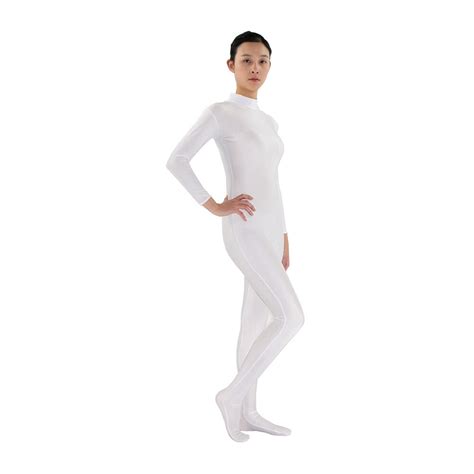 Buy White Adult Spandex Lycra Bodysuit Zentai Womens Skin Tight Unitard