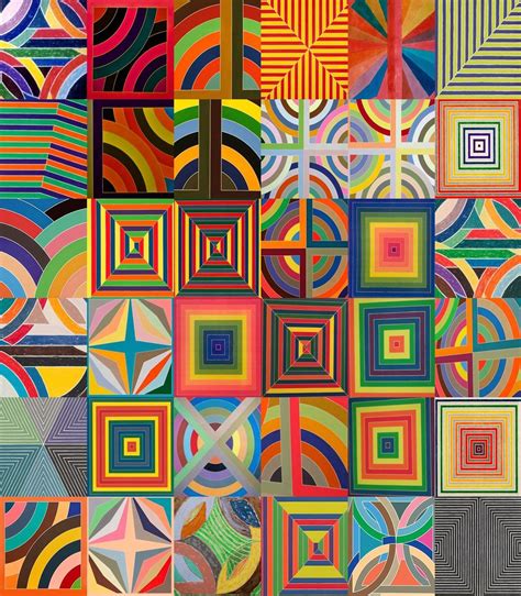 Frank Stella Montage Frank Stella Geometric Pattern Art Frank