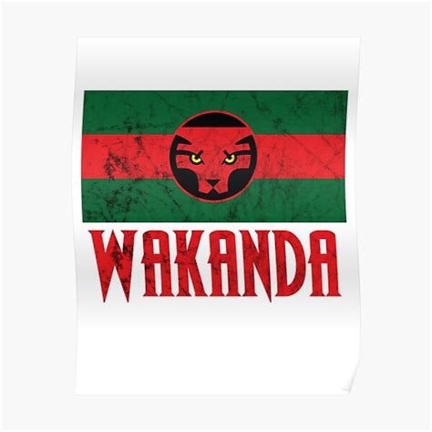 Wakanda Flag Poster By Shiertdork Redbubble