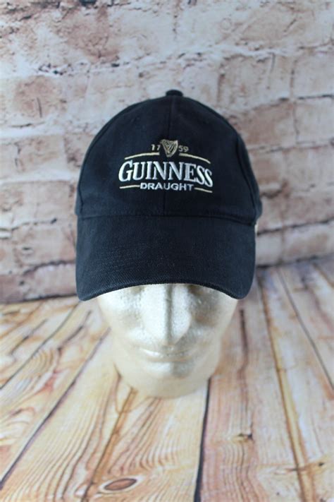 Guinness Draught Black Baseball Cap Hat Embroidered Z Gem