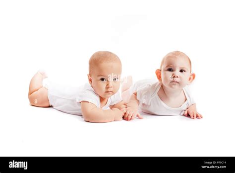Cute Baby Twins Stock Photo Alamy