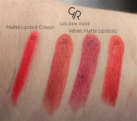 It creates matte, natural, velvety finish on the lips with its high pigmented formula which contains moisturising agent and vitamin e. Golden Rose Velvet Matte Lipstick Swatches & Review ...