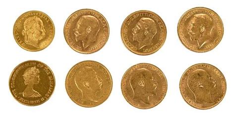 Eight Assorted Foreign Gold Coins Sold At Auction On 2nd December